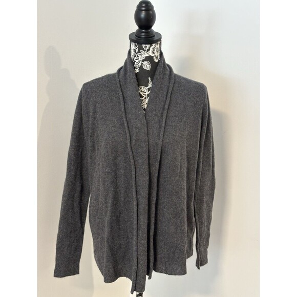 Charter Club Sweaters - CHARTER CLUB Charcoal Gray  Open No Button Cardigan Retail $159 NWT Small